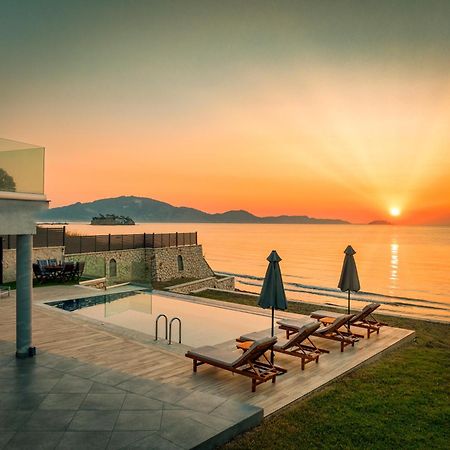 Violet Beach Front Private Villa Laganas Bagian luar foto