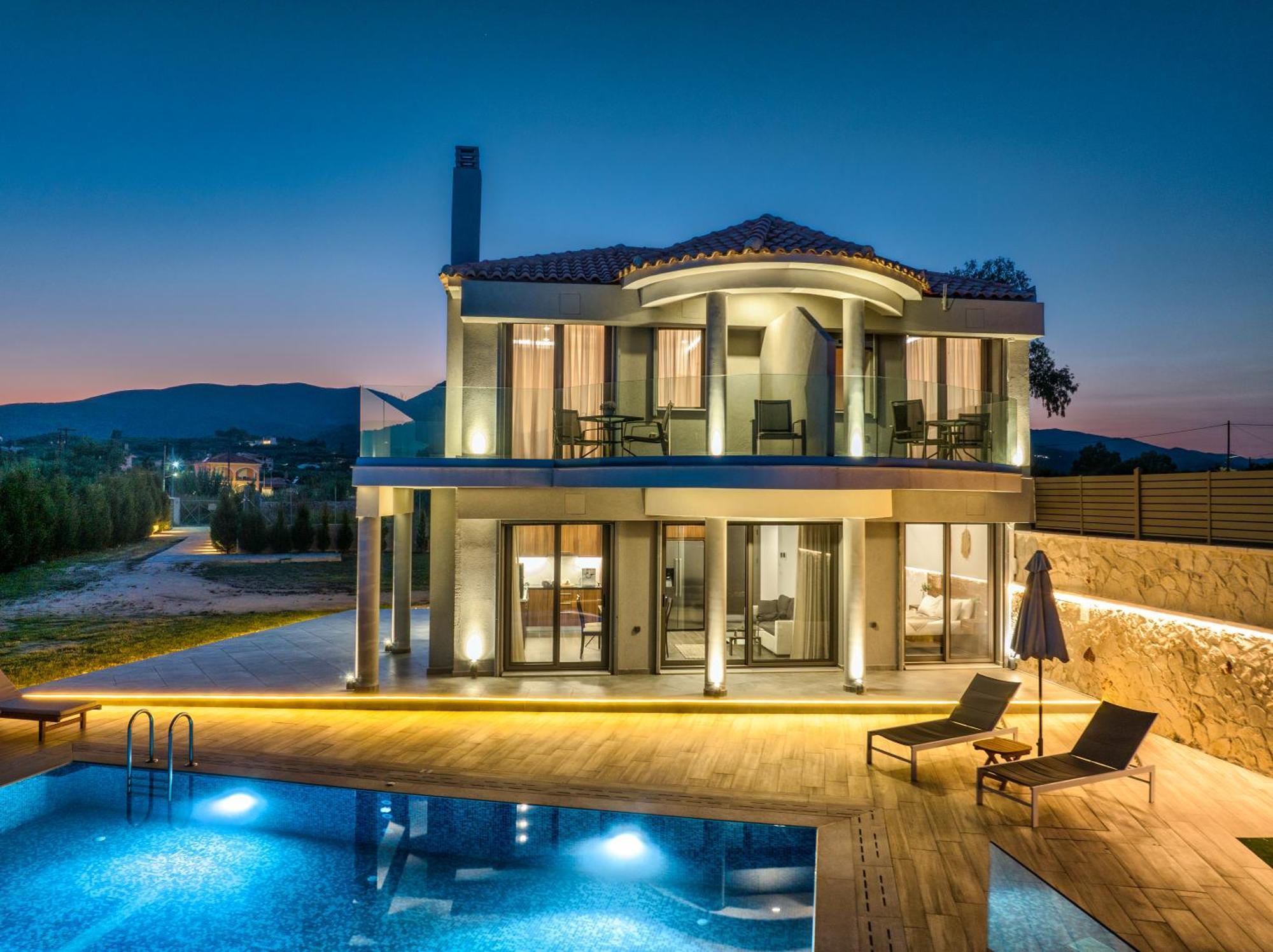 Violet Beach Front Private Villa Laganas Bagian luar foto
