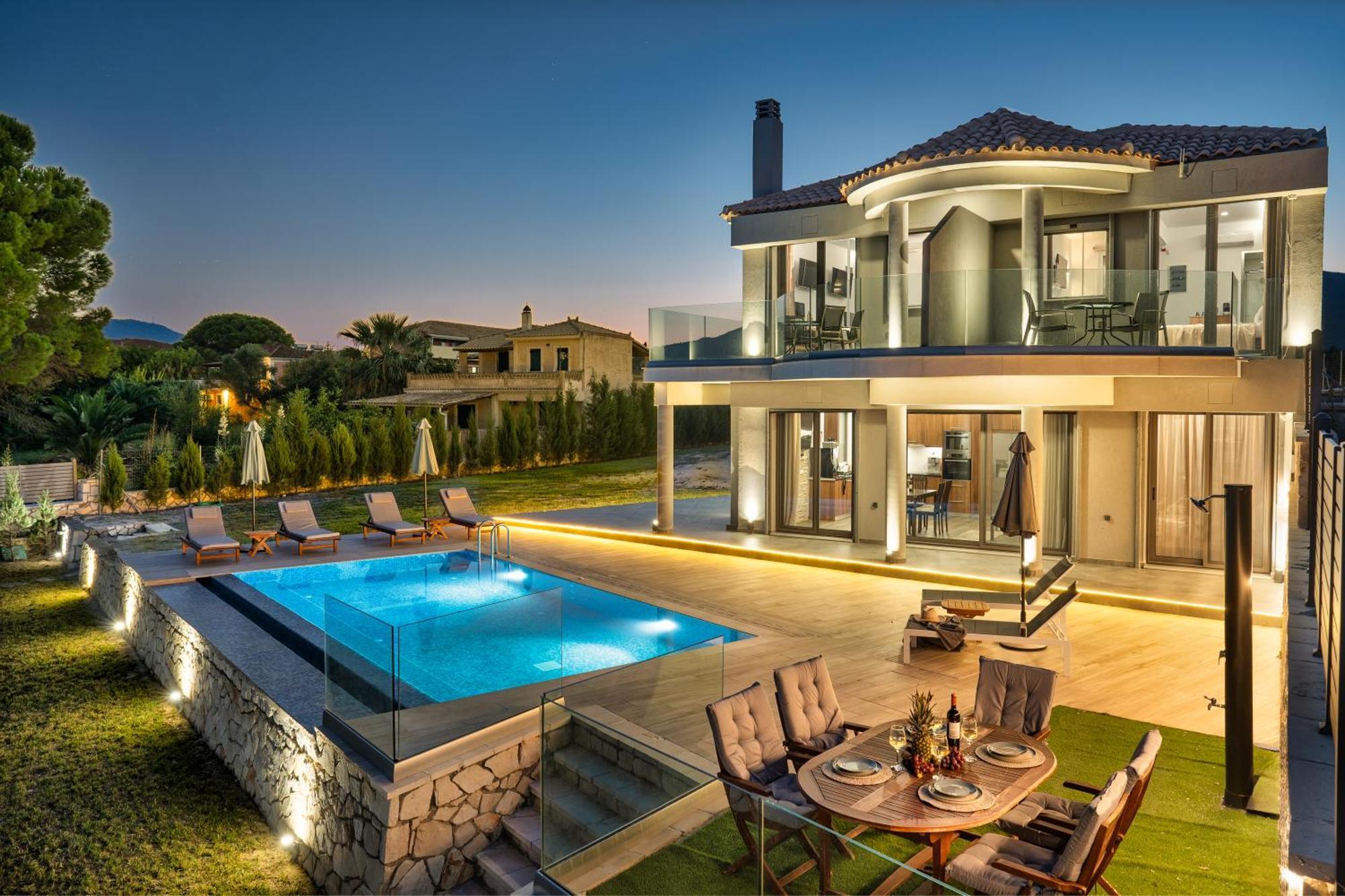 Violet Beach Front Private Villa Laganas Bagian luar foto