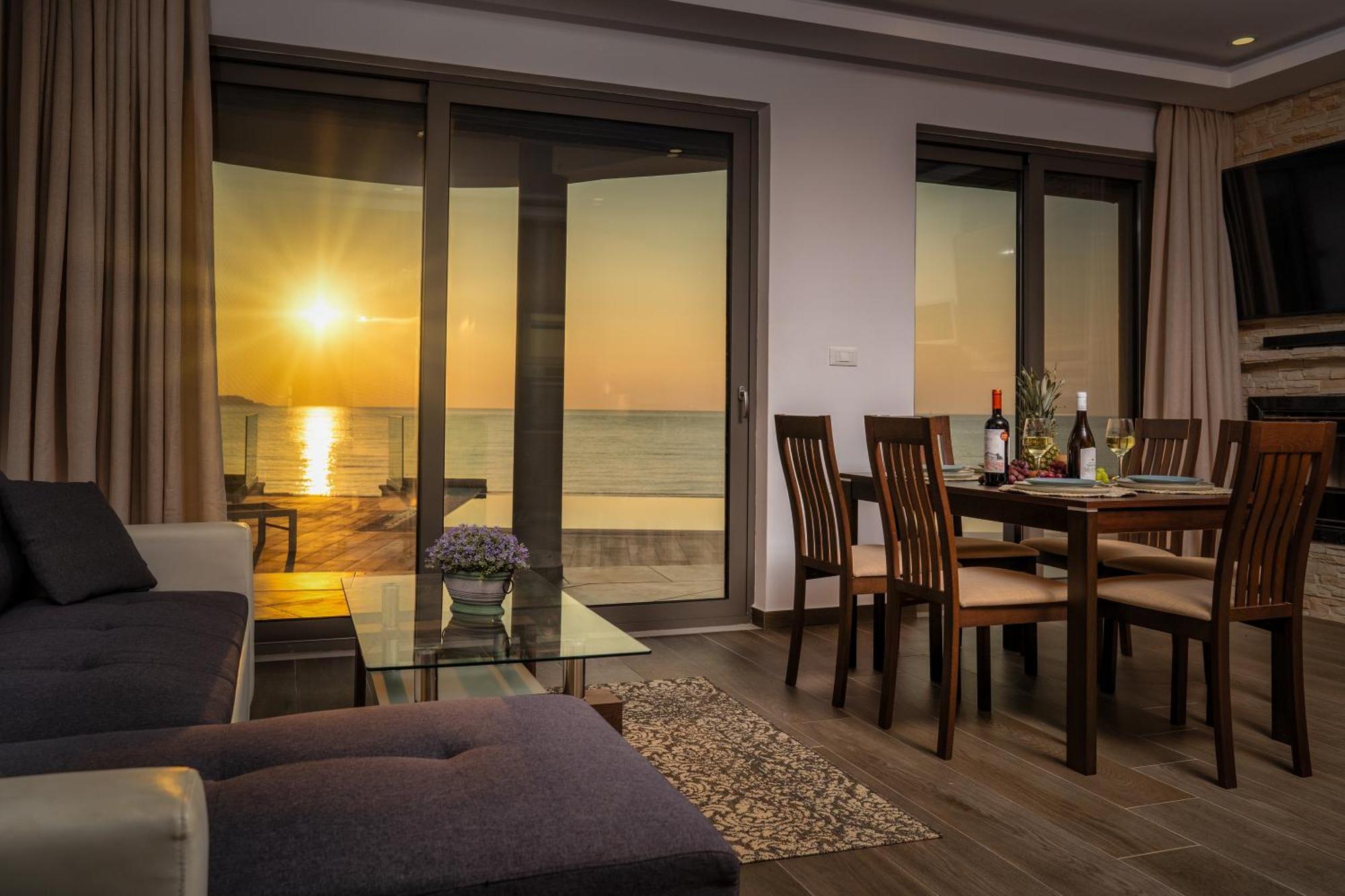 Violet Beach Front Private Villa Laganas Bagian luar foto