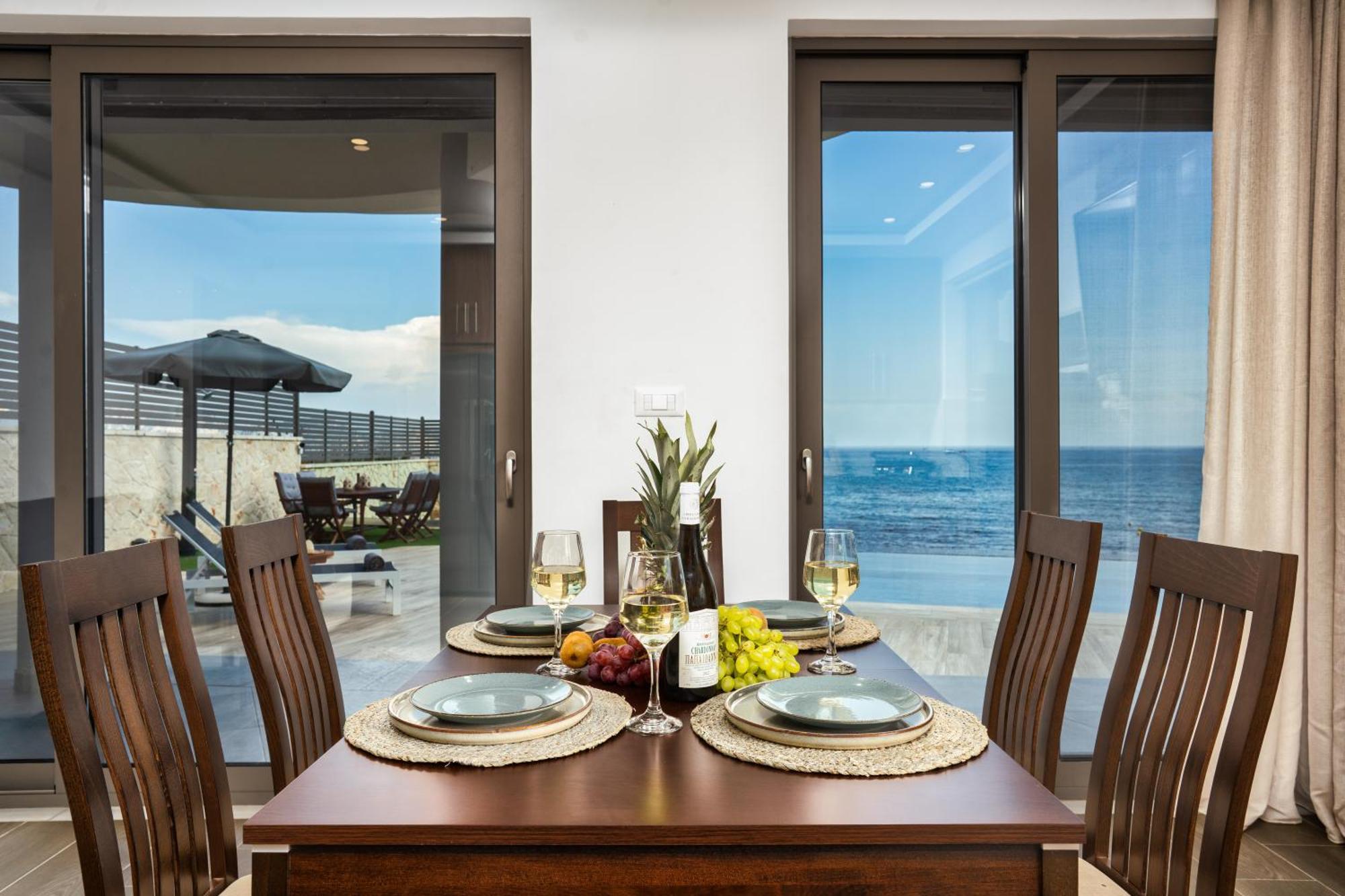 Violet Beach Front Private Villa Laganas Bagian luar foto