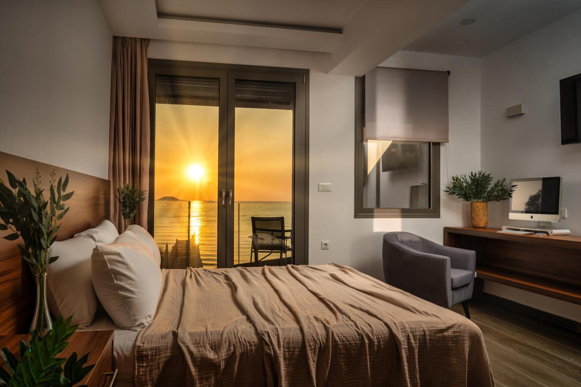 Violet Beach Front Private Villa Laganas Bagian luar foto